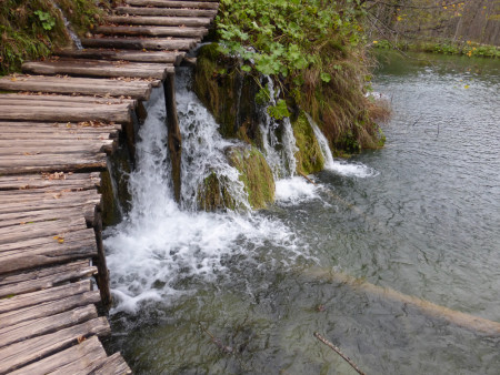 a Plitvice waterfall