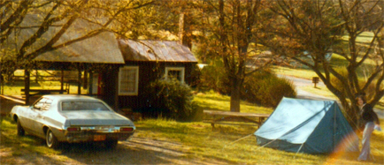 Deb and Cathy camping cross-country.