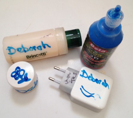 My puffy paint and a few of my newly decorated items.