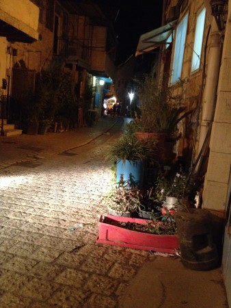 View from an Old CIty Tzfat front stoop.