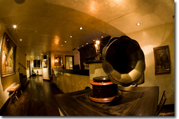 An official photo of the lobby of the Petit Ermitage, West Hollywood